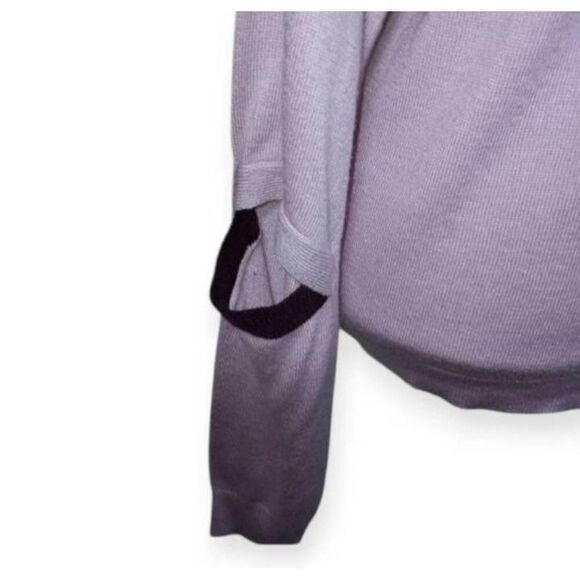I.N.C. INTERNATIONAL CONCEPTS COLD ELBOW LAVENDER SWEATER ELBOW CUTOUT SZ.M EUC. - Picture 5 of 8